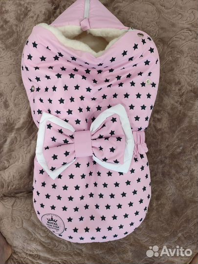 Конверт на выписку меховой