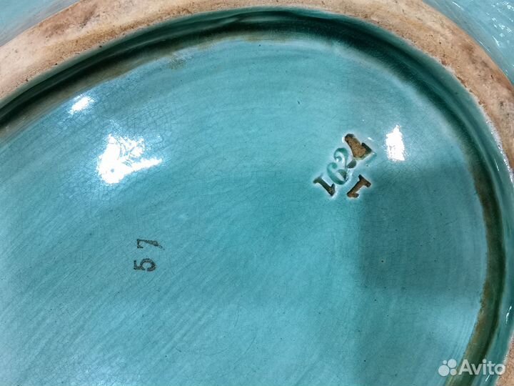 Тарелка Кузнецова. конецxixвека.сухарница виноград