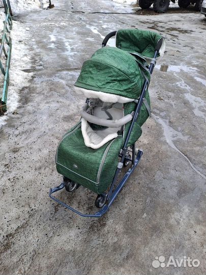 Детские санки с колесами Ника 7-1 Б