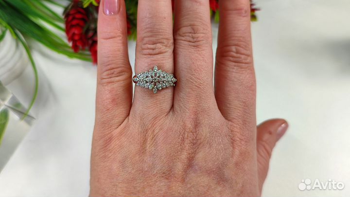 Кольцо с бриллиантами 0,245ct, золото 585