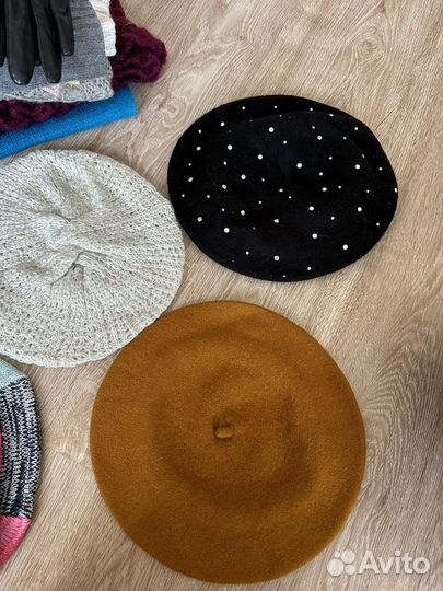 Шапки+шарфы+перчатки кожа