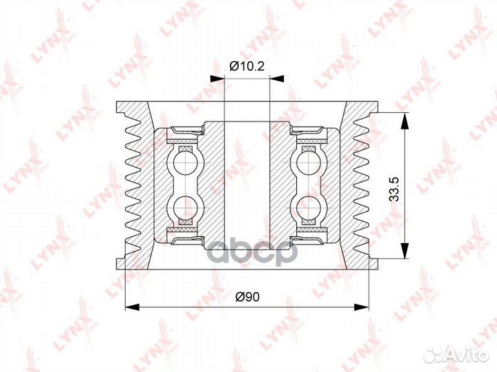 Ролик обводной приводного ремня PB7262 lynxauto