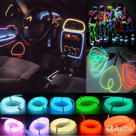 Неоновый шнур для авто(торцевой)