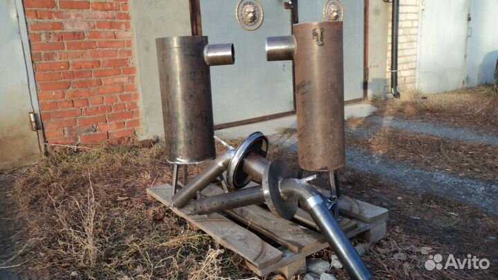 Печь на отработке с наддувом