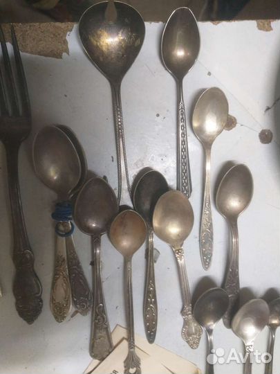 Вилки ложки мельхиор