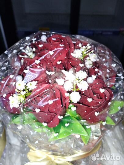 Цветы из мыльных роз