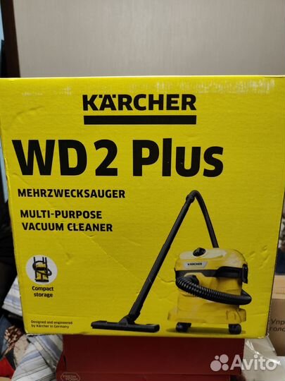 Пылесос Karcher wd 2 plus. Новый