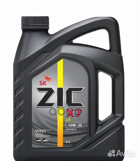 ZIC X7 LS 10W30 (4L) масло мот.синт API SN/CF