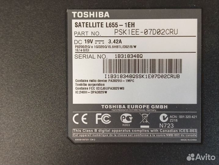 Toshiba satellite l655