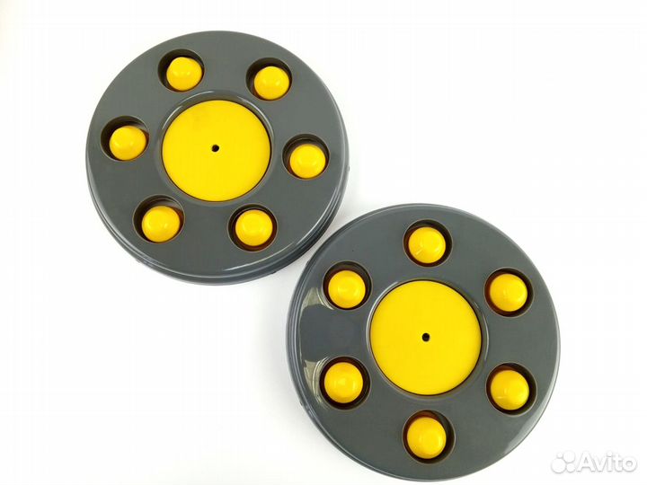 Колпаки газель серые с желтыми колпачками