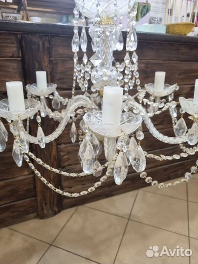 Шикарная хрустальная люстра, Чехословакия