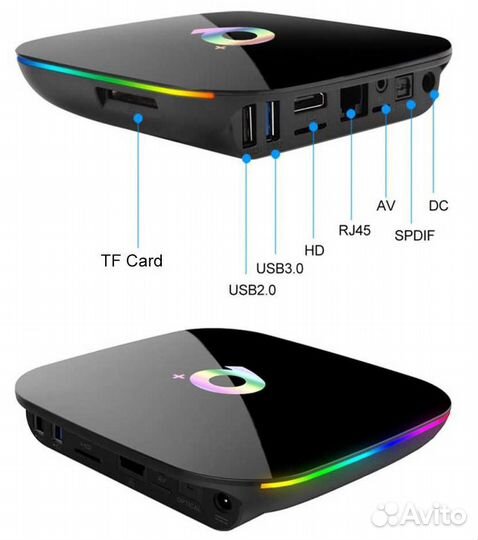 Android TV Box Q plus 4K смарт тв приставка