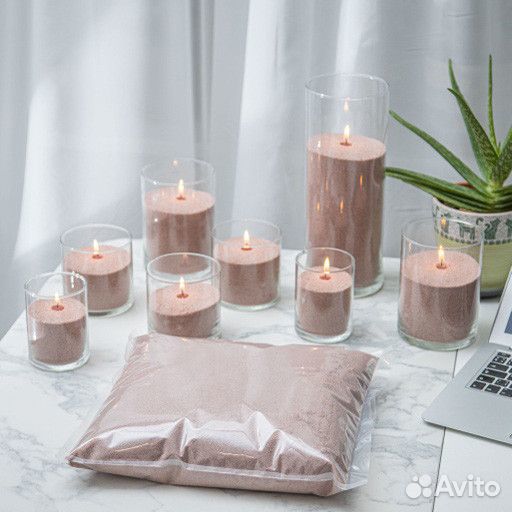 Свечи насыпные Органика 3 кг. фитиль (бежевые)