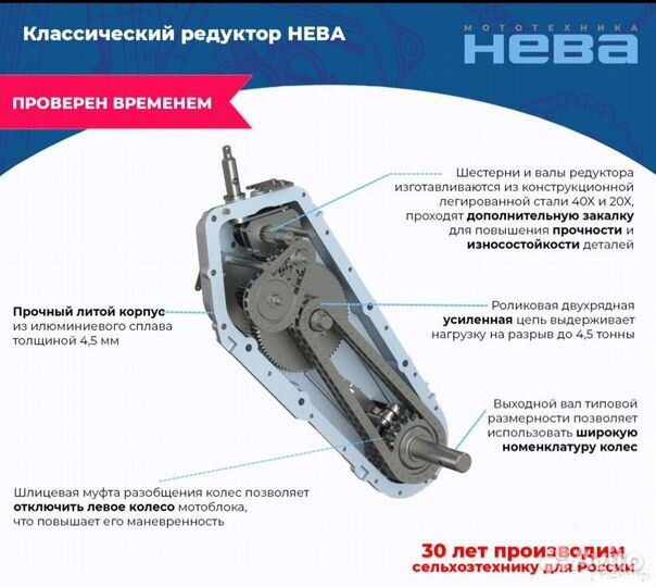 Мотоблок Нева мб-2 ZS 7.5 лс с разблокировкой