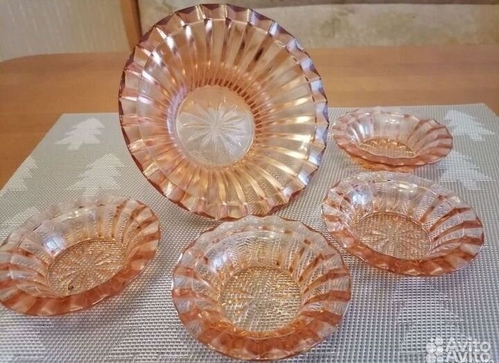 Посуда цветное стекло времен СССР ГДР