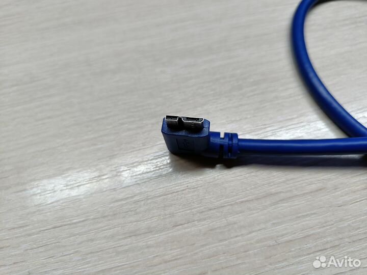 USB 3.0 Type-A - micro USB-B, угловой, 60 см