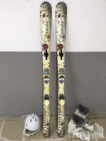 Горные лыжи+ботинки+шлем