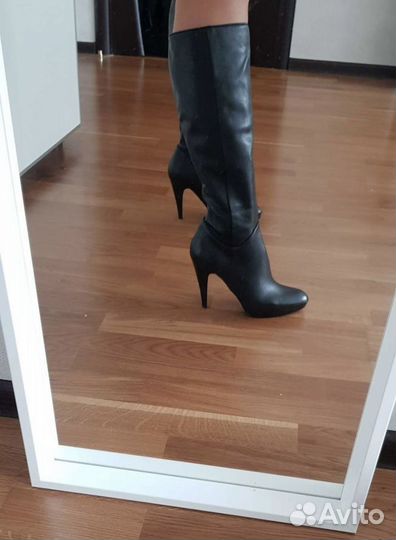 Сапоги женские натуральная кожа 37 Эконика