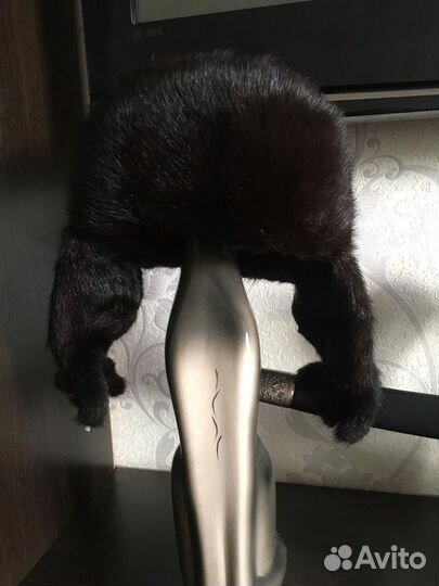 Норковая шапка женская ушанка