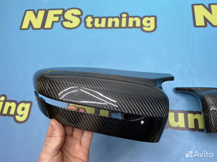 Накладки на зеркала BMW G30 М5 стиль карбон