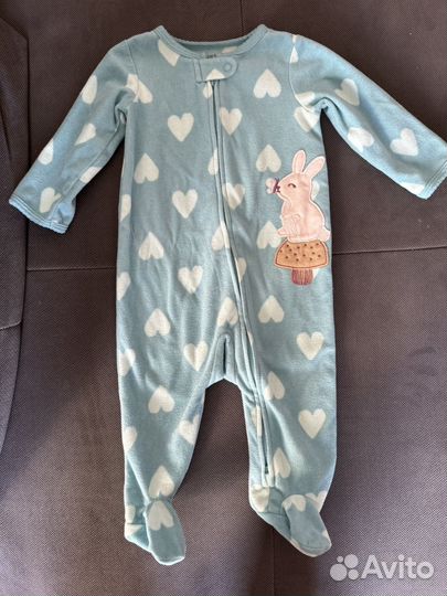 Слип carters 3-6 мес флис