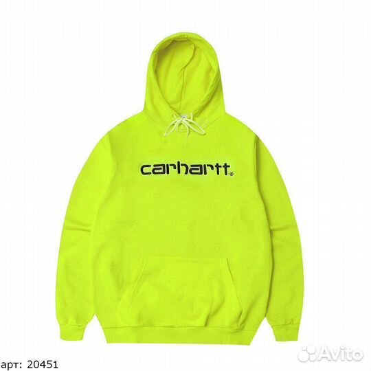 Худи Carhartt black brnd салатовый