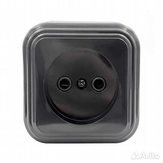 Розетка EV0311-0030 открытая установка черный без