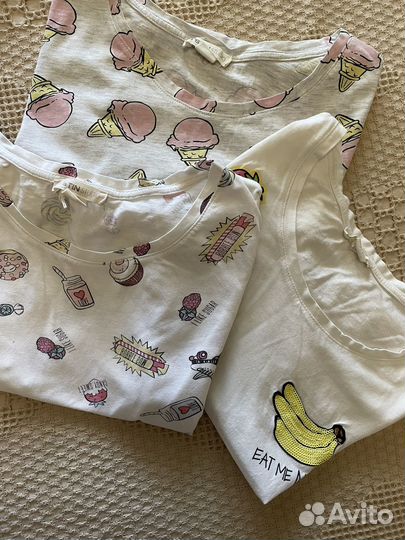 Футболки для девочки пакетом, 3 шт, O'stin