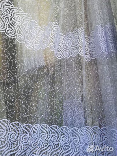 Тюль микросетка, готовые комплекты