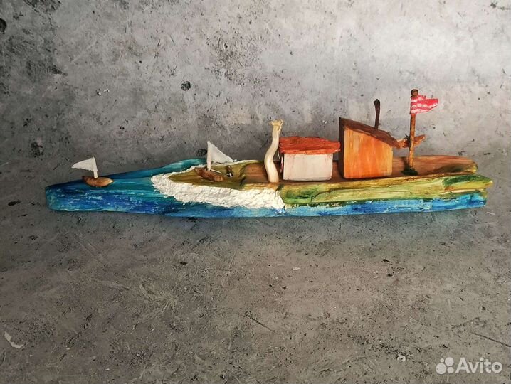 Рыбацкий островок ручная работа дрифтвуд