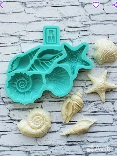 Силиконовая форма, молд ракушки