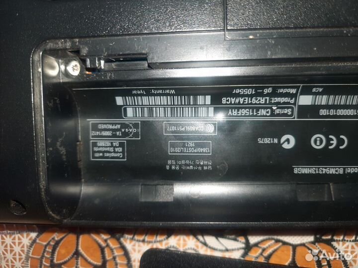 Ноутбук HP pavilion g6 1055er