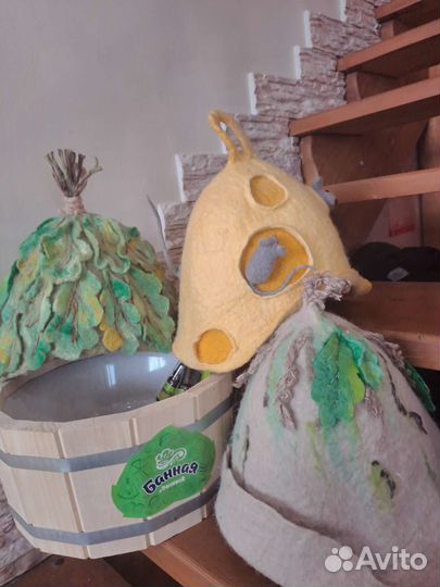 Шапка-веник для бани