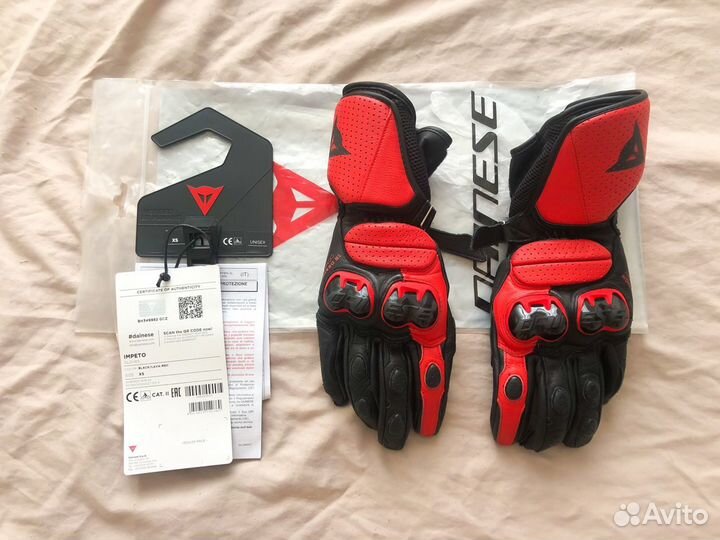Dainese Перчатки impeto B 78 BLK/lava-RED