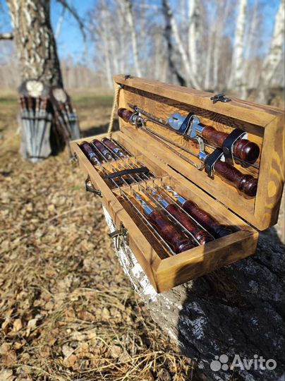 Шашлычный набор для пикника в чемодане