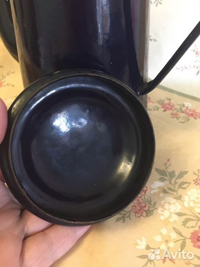 Кофейник эмалированный кобальт СССР