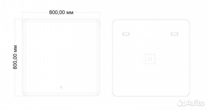 Зеркало с подсветкой ART&MAX vita AM-Vit-800-800