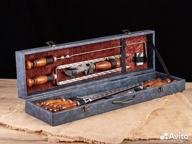 Подарочный набор с шампурами для мужчины