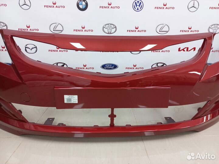Бампер передний Hyundai Solaris 14-17 Красный