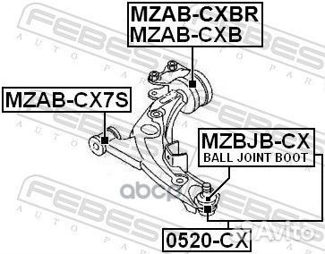 Сайлентблок mzab-CX7S mzab-CX7S Febest