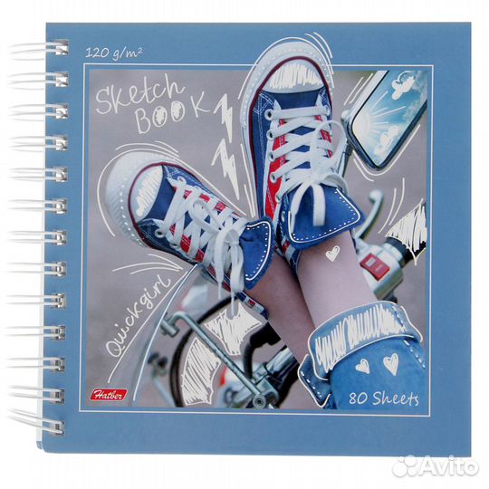 Скетчбук альбом для рисования маркерами Кеды