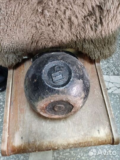 Гантели гири пудовая16 кг авито доставкой