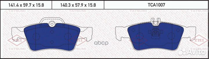Колодки тормозные дисковые TCA1007 tatsumi