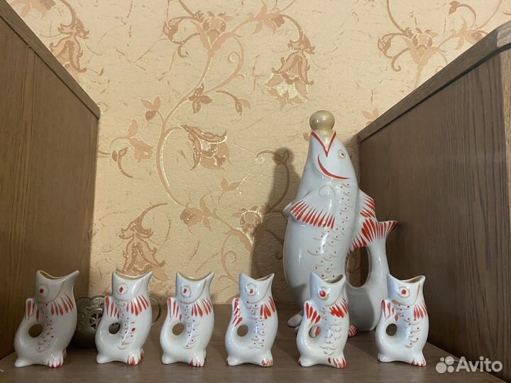 Набор графин и рюмки СССР