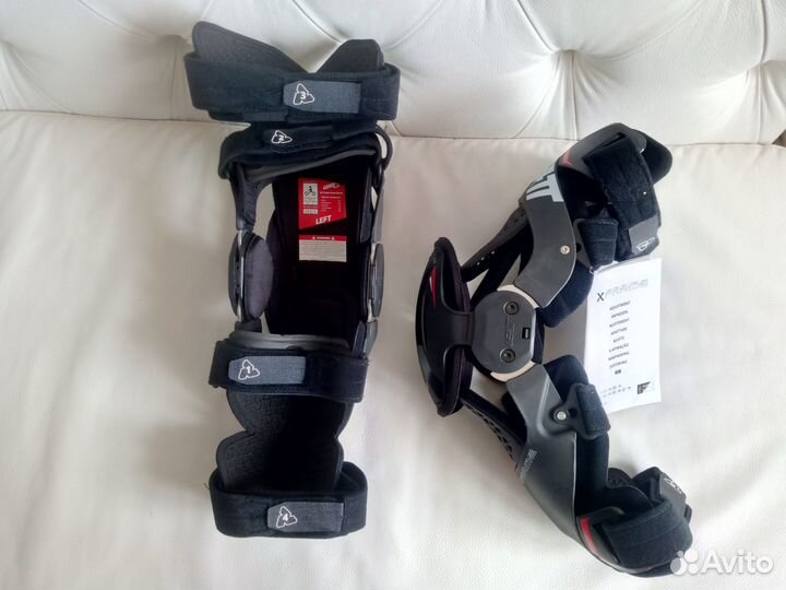 Black Leatt Knee Brace X-Frame Брейсы Коленные