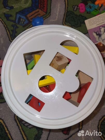 Конструктор деревянный.сортер ведёрко