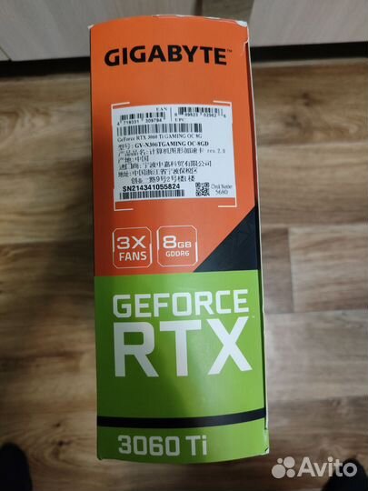Видеокарта rtx 3060ti gigabyte