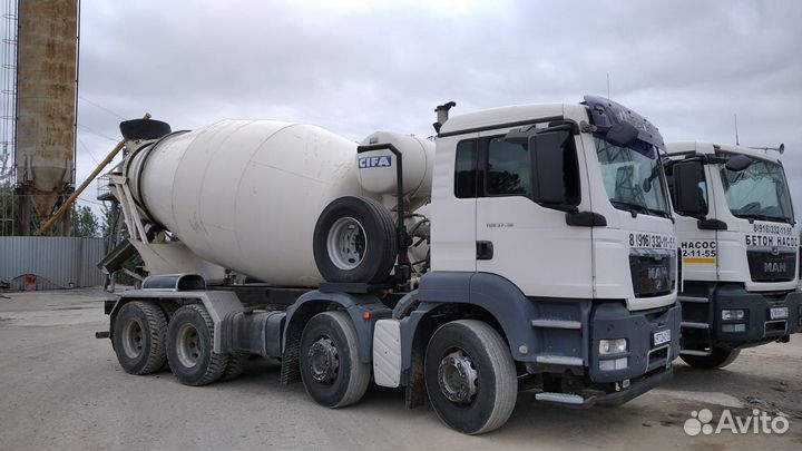 Бетон м100-м500(мы именно завод), насос (37м)