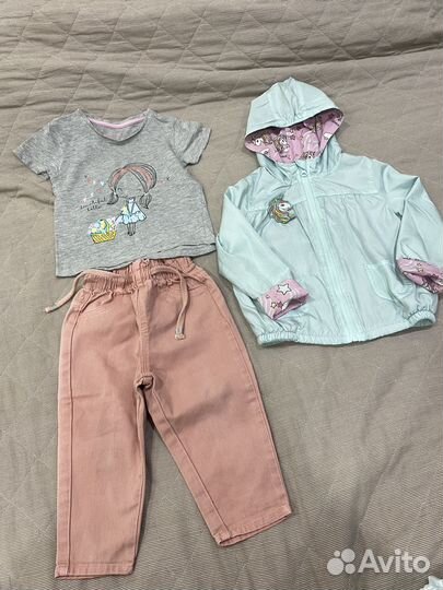 Большой пакет вещей на девочку 86 92