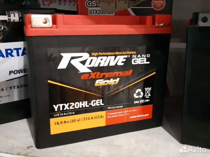 Аккумулятор R-Drive Gold ytx20hl-GEL